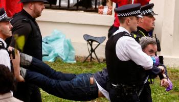 اعتقال أحد النشطاء في لندن قبل حفل تتويج تشارلز