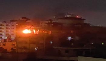 جانب من الغارات على قطاع غزة