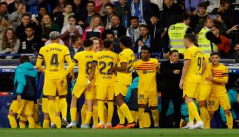 من مباراة برشلونة وإسبانيول