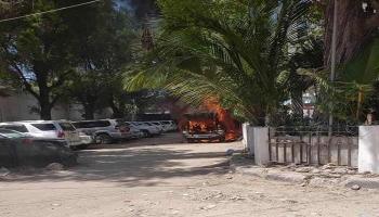 جانب من آثار التفجير بمقديشو