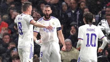 كريم بنزيما ولوكا مودريتش وتوني كروس