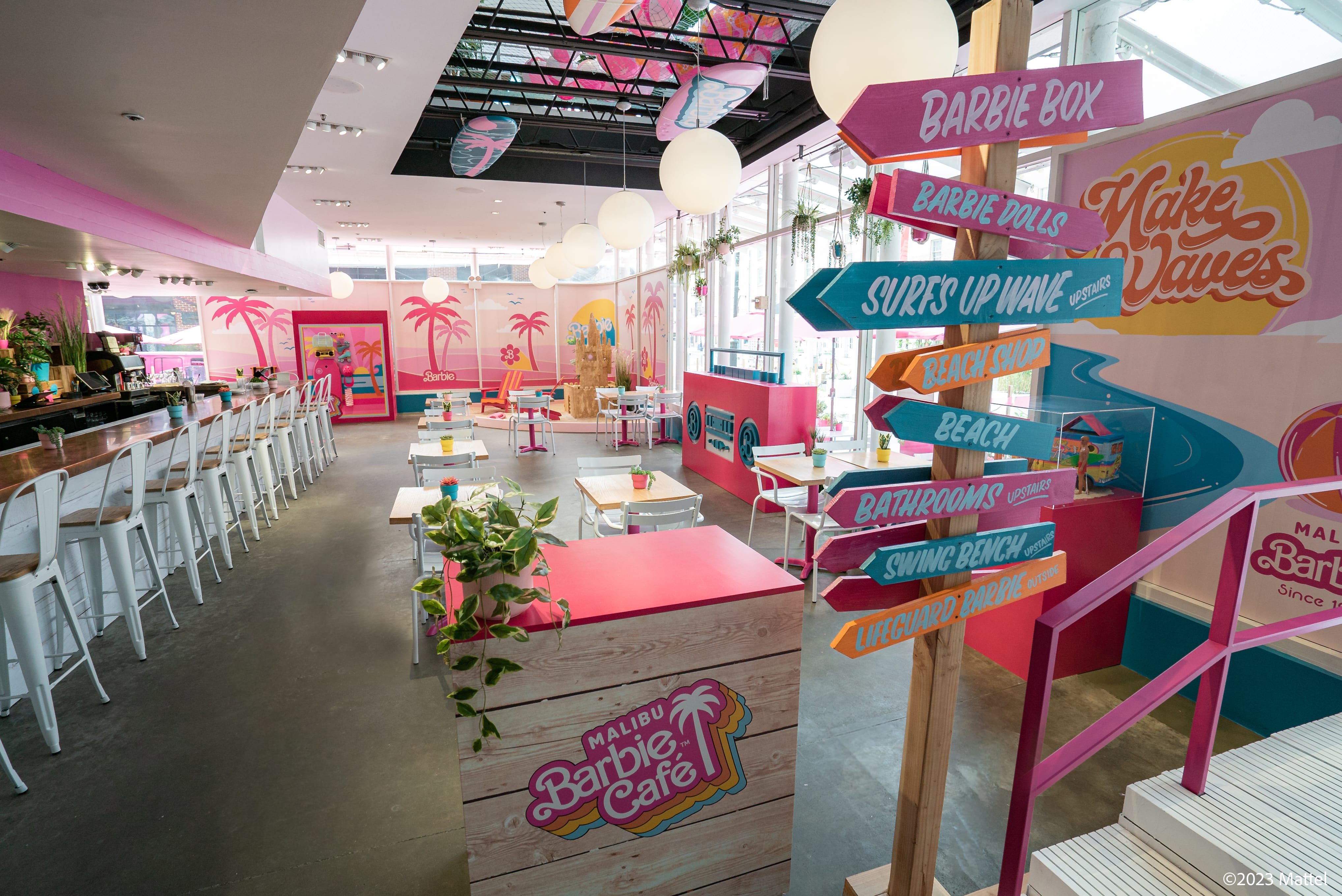 L'ouverture du pop up Malibu Barbie Cafe dans le sud de New York
