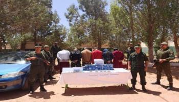 جانب من المتهمين المضبوطين