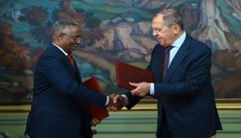 جانب من لقاء لافروف وأبشر عمر جامع