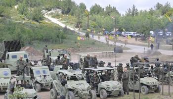 جانب من مناورة حزب الله الأخيرة - أرشيفية