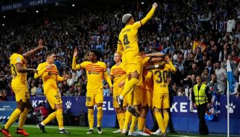 جانب من مباراة برشلونة وإسبانيول