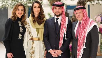 عاهل الأردن وزوجته وولي عهده وخطيبته
