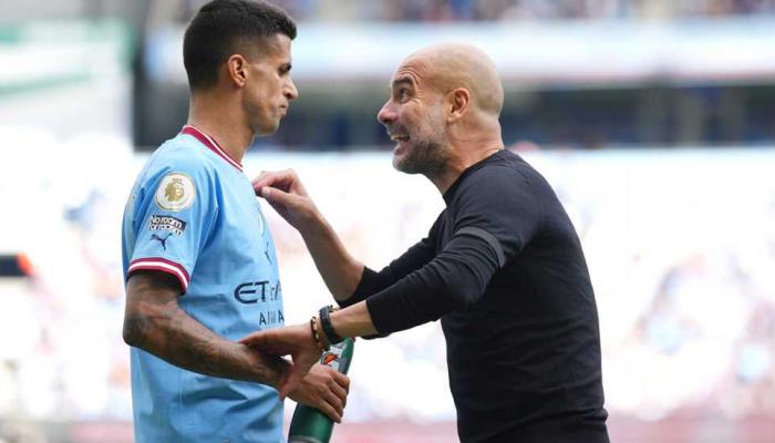 بيب غوارديولا وجواو كانسيلو - مانشستر سيتي