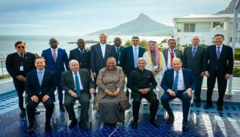 جانب من مشاركة الشيخ عبدالله بن زايد آل نهيان في الاجتماع