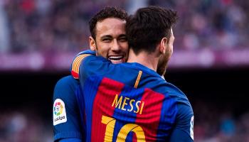 نيمار دا سيلفا وليونيل ميسي مع برشلونة الإسباني
