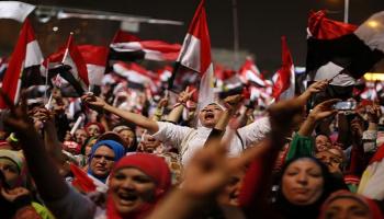 جانب من احتفالات المصريين في أعقاب تلاوة بيان عزل مرسي في 2013