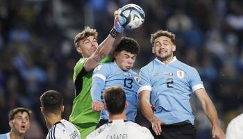 من مباراة إيطاليا وأوروغواي في نهائي كأس العالم للشباب