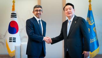 الرئيس الكوري الجنوبي يستقبل الشيخ عبد الله بن زايد آل نهيان