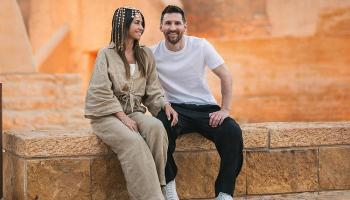 ليونيل ميسي وزوجته أنتونيلا روكوزو في المملكة