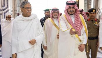 رئيس بنغلاديش محمد شهاب الدين لدى وصوله المملكة لأداء مناسك الحج