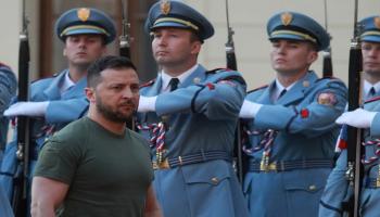 جانب من زيارة زيلينسكي لبلغاريا