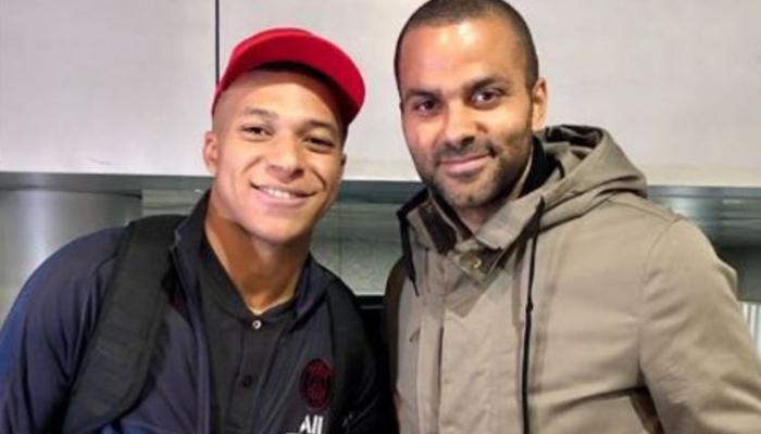 ony Parker et Kylian Mbappé 