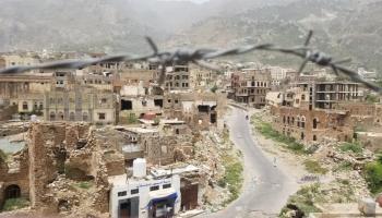 أحد منافذ تعز التي تغلقها مليشيات الحوثي - أرشيفية