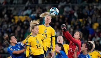 من مباراة السويد وإيطاليا في كأس العالم للسيدات