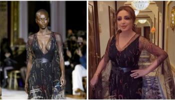فستان أنغام في حفل جدة