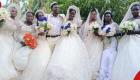 Uganda'da tarihi evlilik: İki kardeş dahil 7 kadınla aynı anda nikah masasında!