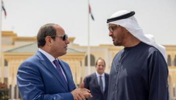الشيخ محمد بن زايد آل نهيان والرئيس المصري