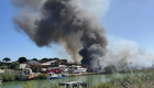 Antalya'da otluk alanda yangın | Teknelere de sıçradı