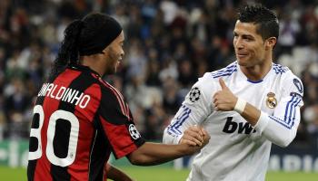 رونالدينيو مع كريستيانو رونالدو