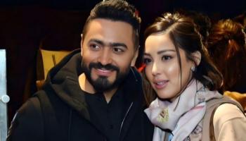 بسمة بوسيل وتامر حسني - أرشيفية