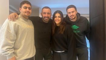 أحمد السقا مع أولاده
