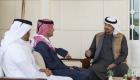 محمد بن زايد يستقبل رئيس مجلس الوزراء القطري
