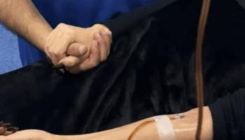 نادين الراسي داخل المستشفى