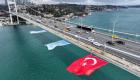 Alper Gezeravcı'nın onuruna: 15 Temmuz Şehitler Köprüsü'ne Türk bayrağı dalgalanıyor