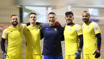 عصام الحضري مع حراس منتخب سوريا