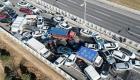 تصادف مرگبار در ایران؛ ۴۰ خودرو با همدیگر برخورد کردند