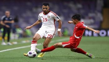 من مباراة الإمارات ضد كوريا الشمالية