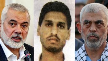 يحيى السنوار ومحمد الضيف وإسماعيل هنية