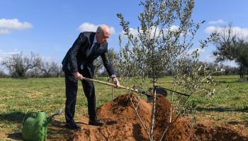 قيس سعيد خلال زيارته لضيعة 