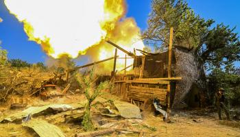 جانب من الضربات الروسية لأوكرانيا - سبوتنيك