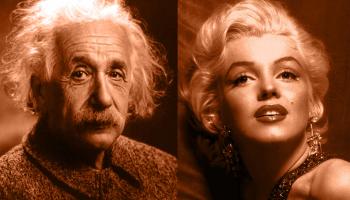 Albert Einstein et Marilyn Monroe