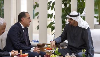 الشيخ محمد بن زايد آل نهيان مع رئيس الوزراء المصري