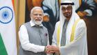 محمد بن زايد يستقبل رئيس وزراء الهند لدى وصوله أبوظبي