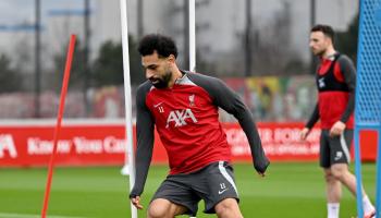 محمد صلاح في تدريبات ليفربول
