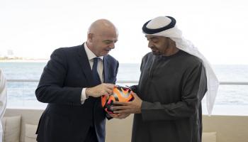 الشيخ محمد بن زايد آل نهيان مع جياني إنفانتينو