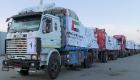 11 شاحنة إماراتية تدخل إلى غزة بـ240 طن مساعدات جديدة (فيديو)