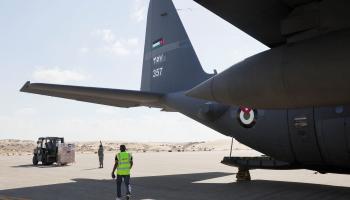 La Jordanie parachute de l'aide humanitaire