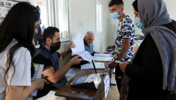 ناخبون في إقليم كردستان العراق خلال اقتراع سابق
