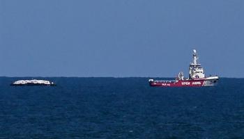 Arrivée d'une aide alimentaire à Gaza par voie maritime 