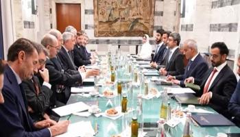 جانب من لقاء وزير الخارجية الإماراتي نظيره الإيطالي