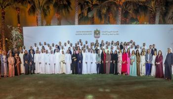 صورة تذكارية للقيادات الإعلامية في دولة الإمارات